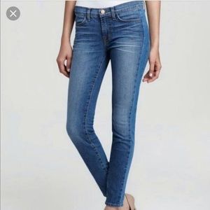J Brand Bliss Two-Tone Skinny Jeans, size 24